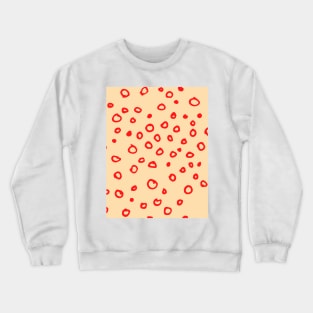 Abstract boho red bubble pattern Crewneck Sweatshirt